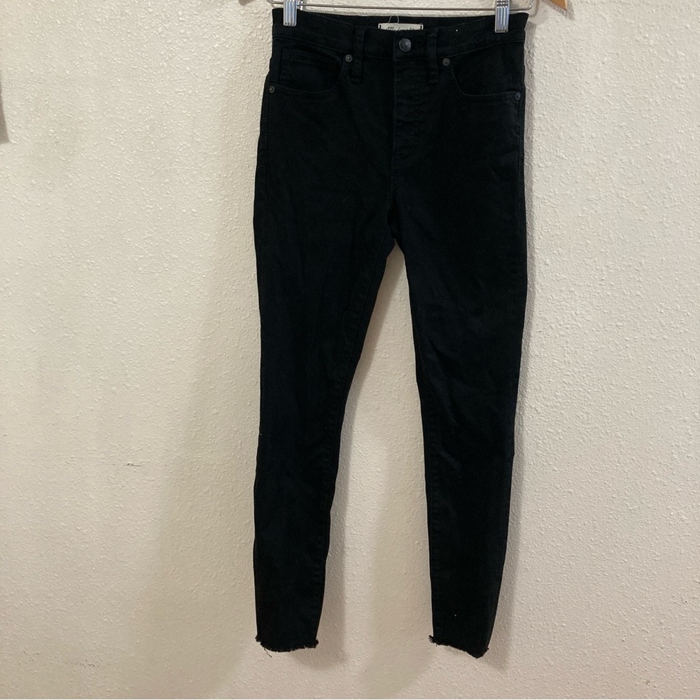 Madewell Women’s 9”High-Rise Skinny Black Jeans Jeans Sleek Stretch Fit 26